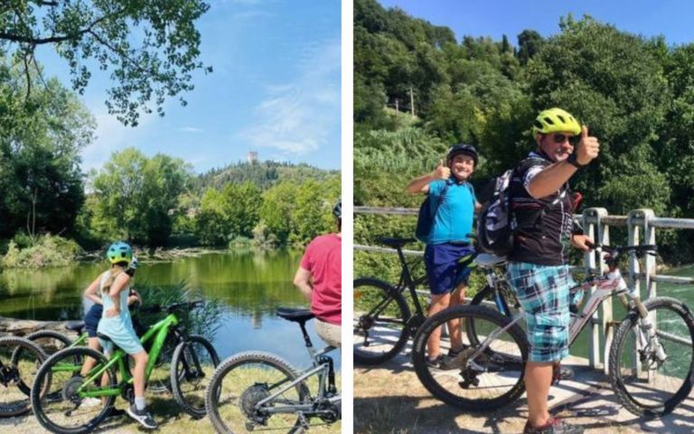 Fietsen Gardameer met kinderen